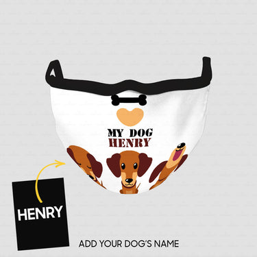 Personalized Dog Gift Idea - I Love My 3 Dogs For Dog Lovers - Cloth Mask